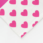 Couverture Polaire Coeurs mignons nommés personnalisés de rose de (Coin)