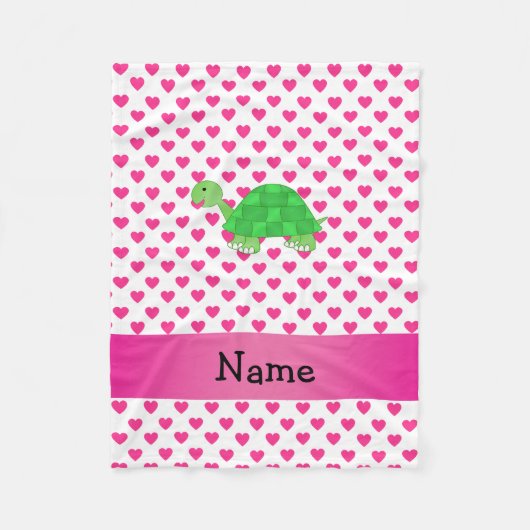 Couverture Polaire Coeurs mignons nommés personnalisés de rose de (Devant)