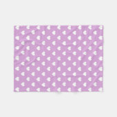 Couverture Polaire Coeurs minuscules de lavande (Devant (Horizontal))