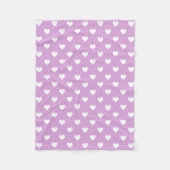 Couverture Polaire Coeurs minuscules de lavande (Devant)