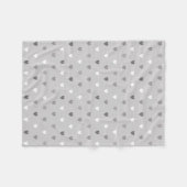 Couverture Polaire Coeurs minuscules de polka aux nuances du gris (Devant (Horizontal))