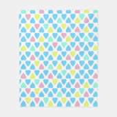 Couverture Polaire Coeurs multicolores (Devant)