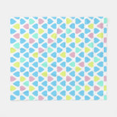 Couverture Polaire Coeurs multicolores (Devant (Horizontal))