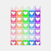 Couverture Polaire Coeurs Ombres (Devant)