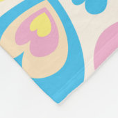 Couverture Polaire Coeurs Pastel. (Coin)
