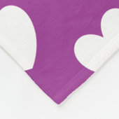 Couverture Polaire Coeurs polka blanc sur violet (Coin)