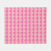 Couverture Polaire Coeurs Pots Roses (Devant (Horizontal))