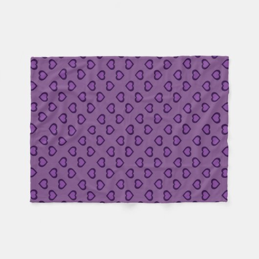 Couverture Polaire Coeurs pourpres (Devant (Horizontal))