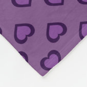 Couverture Polaire Coeurs pourpres (Coin)