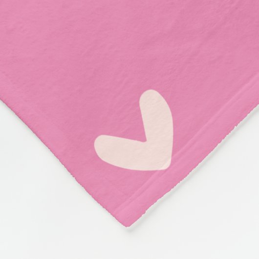 Couverture Polaire Coeurs rose Fille Or (Coin)