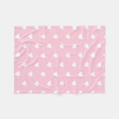 Couverture Polaire Coeurs roses (Devant (Horizontal))