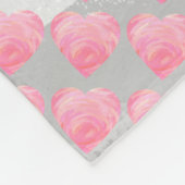 Couverture Polaire Coeurs roses (Coin)