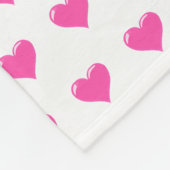 Couverture Polaire Coeurs roses - Amour (Coin)