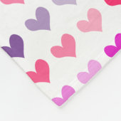 Couverture Polaire Coeurs roses et violets Coeur cosy Saint-Valentin (Coin)