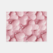 Couverture Polaire Cœurs roses perles bébé (Devant (Horizontal))
