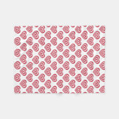 Couverture Polaire Coeurs rouges (Devant (Horizontal))