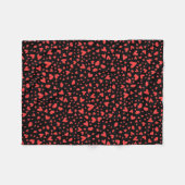 Couverture Polaire Coeurs rouges et baisers (Devant (Horizontal))