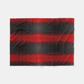 Couverture Polaire Cœurs rouges sur serviette noire (Devant (Horizontal))