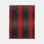 Couverture Polaire Cœurs rouges sur serviette noire (Devant)
