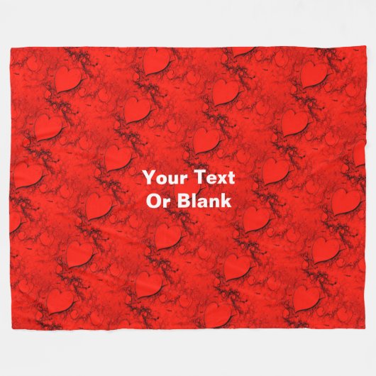 Couverture Polaire Coeurs sensibles (Devant (Horizontal))