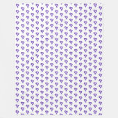 Couverture Polaire Cœurs violets (Devant)