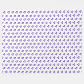 Couverture Polaire Cœurs violets (Devant (Horizontal))