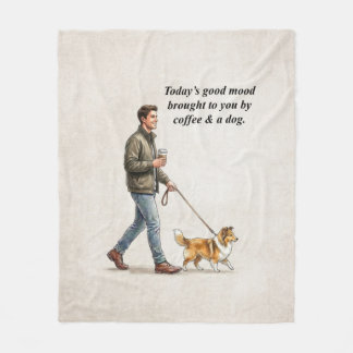 Couverture Polaire Coffee & a Sable Sheltie Make Today Better