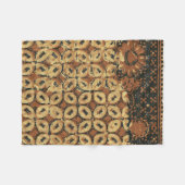 Couverture Polaire Coffee Bean Earthy Boho Rustique (Devant (Horizontal))