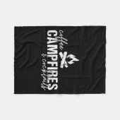 Couverture Polaire Coffee Camping Et Tails Graphic Funny Camping (Devant (Horizontal))
