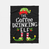 Couverture Polaire Coffee Drinking Christmas Elf Matching Pajama X-ma (Devant)