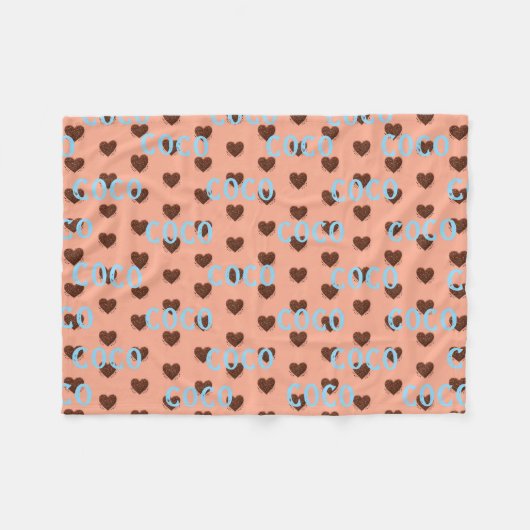 Couverture Polaire Coffee Heart (Devant (Horizontal))