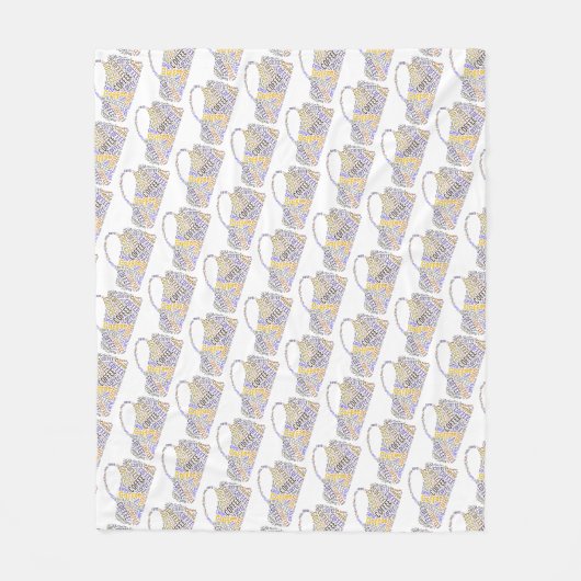 Couverture Polaire Coffee Mug Word Art (Devant)