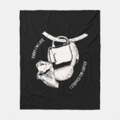 Couverture Polaire Coffee Sloth (blanc) (Devant)