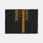 Couverture Polaire Coffee Snowboard Wine Repeate (Devant (Horizontal))