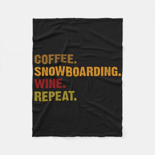 Couverture Polaire Coffee Snowboard Wine Repeate (Devant)