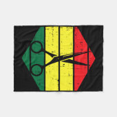 Couverture Polaire Coiffeur Junetten Blm Noir Histoire Hairdres (Devant (Horizontal))