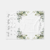 Couverture Polaire Coins botaniques feuillus Jalon mensuel du bébé (Devant (Horizontal))