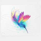 Couverture Polaire Colibri arc-en-ciel exotique (Devant (Horizontal))