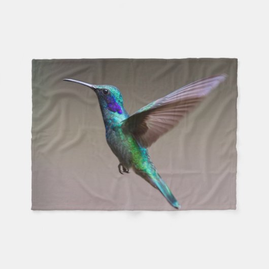 Couverture Polaire Colibri en vol (Devant (Horizontal))
