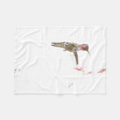Couverture Polaire Colibri et simple fleur (Devant (Horizontal))