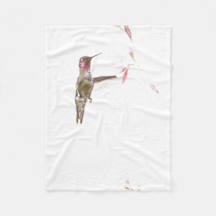 Couverture Polaire Colibri et simple fleur