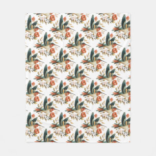 Couverture Polaire Colibri floral