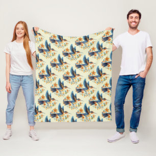 Couverture Polaire Colibri floral