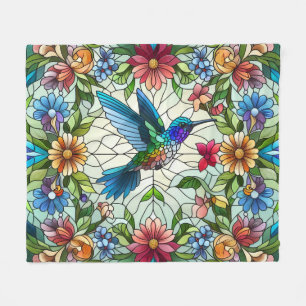 Couverture Polaire Colibri gracieux avec effet de verre tendu