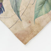 Couverture Polaire Colibri mignon sur les fleurs (Coin)