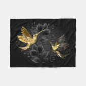 Couverture Polaire Colibri noir et or (Devant (Horizontal))