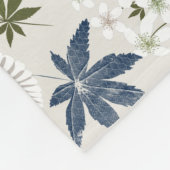 Couverture Polaire Colibris et fleurs blanches. (Coin)