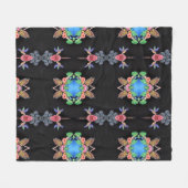 Couverture polaire Colibris et Papillons (Devant (Horizontal))