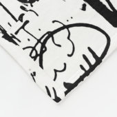 Couverture Polaire Collage Abstrait de graffiti noir et blanc (Coin)