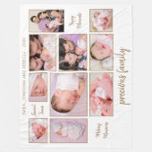 Couverture Polaire Collage Citations Inspiring Noms Année 10 Photos (Devant)